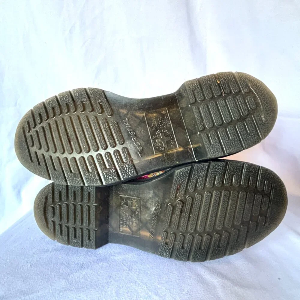 Dr Martens Polly Daze | Bright Floral Neon Pastel Mary Janes l 8 - Picture 4 of 5